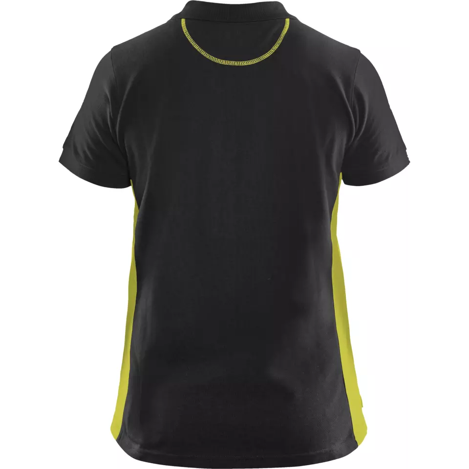 Blåkläder 339010509933, Ladies Polo Shirt, Black/Yellow, image 4, gallery thumbnail