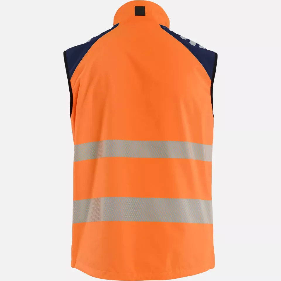 Blaklader 309125135389, Softshellweste Warnschutz, High Vis Orange/Marineblau, image 4, gallery thumbnail