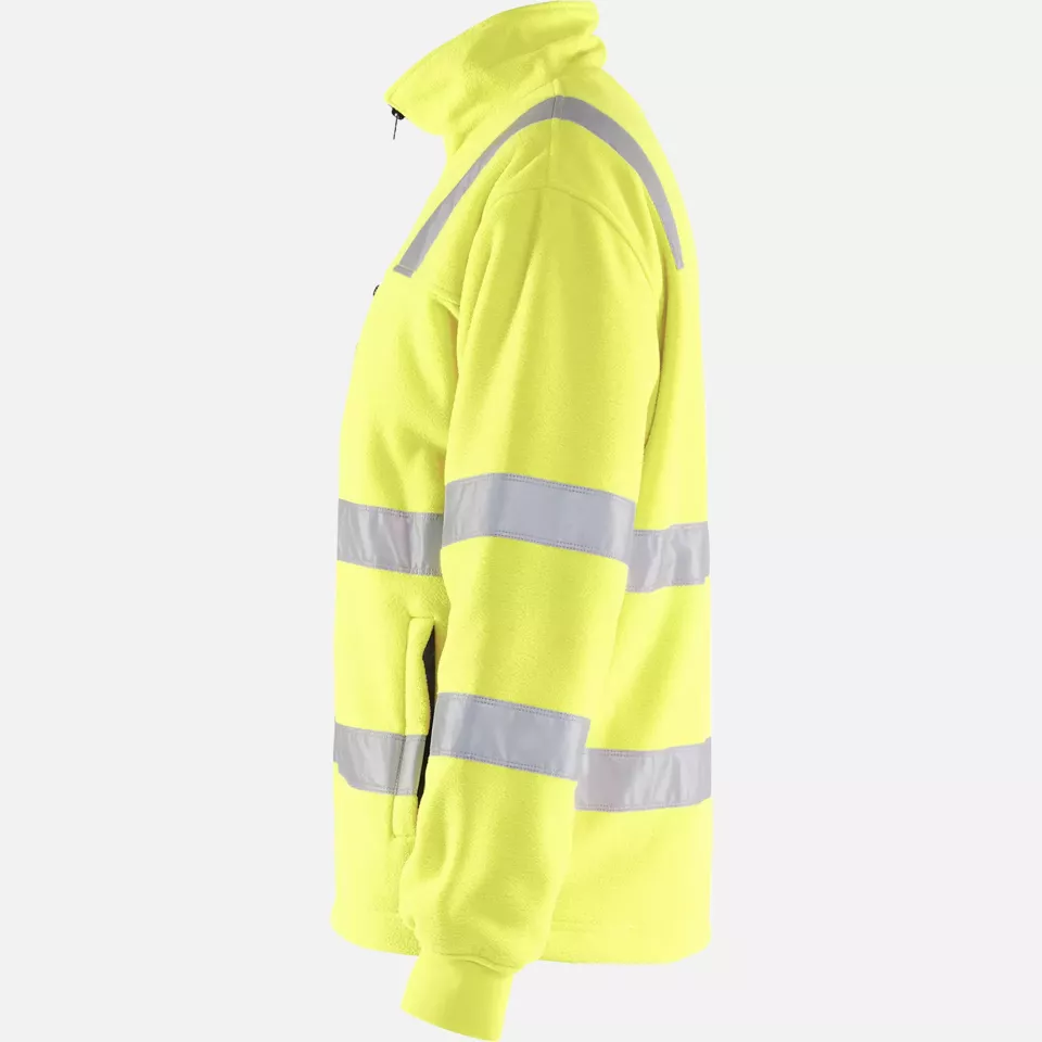 Blaklader 485325603300, High Vis Fleece Jacket, Yellow, image 3, gallery thumbnail