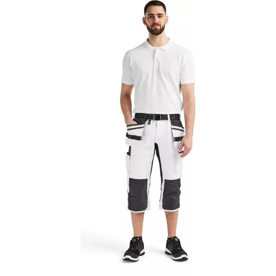 Blåkläder 191213101099, Painter Pirate Stretch Shorts, White/Black, image 5, gallery thumbnail