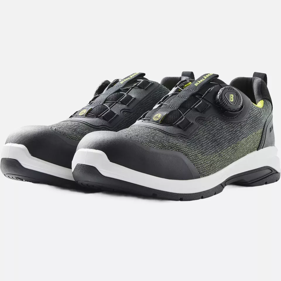 Blaklader 243800004633, CRADLE Safety Shoe, Army Green/Yellow, image 3, gallery thumbnail