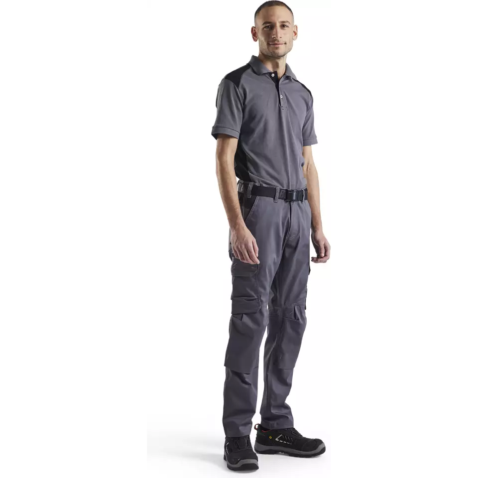 Blaklader 144818329699, Industry Stretch Work Trousers with Knee Pad Pockets, Medium Grey/Black, image 5, gallery thumbnail