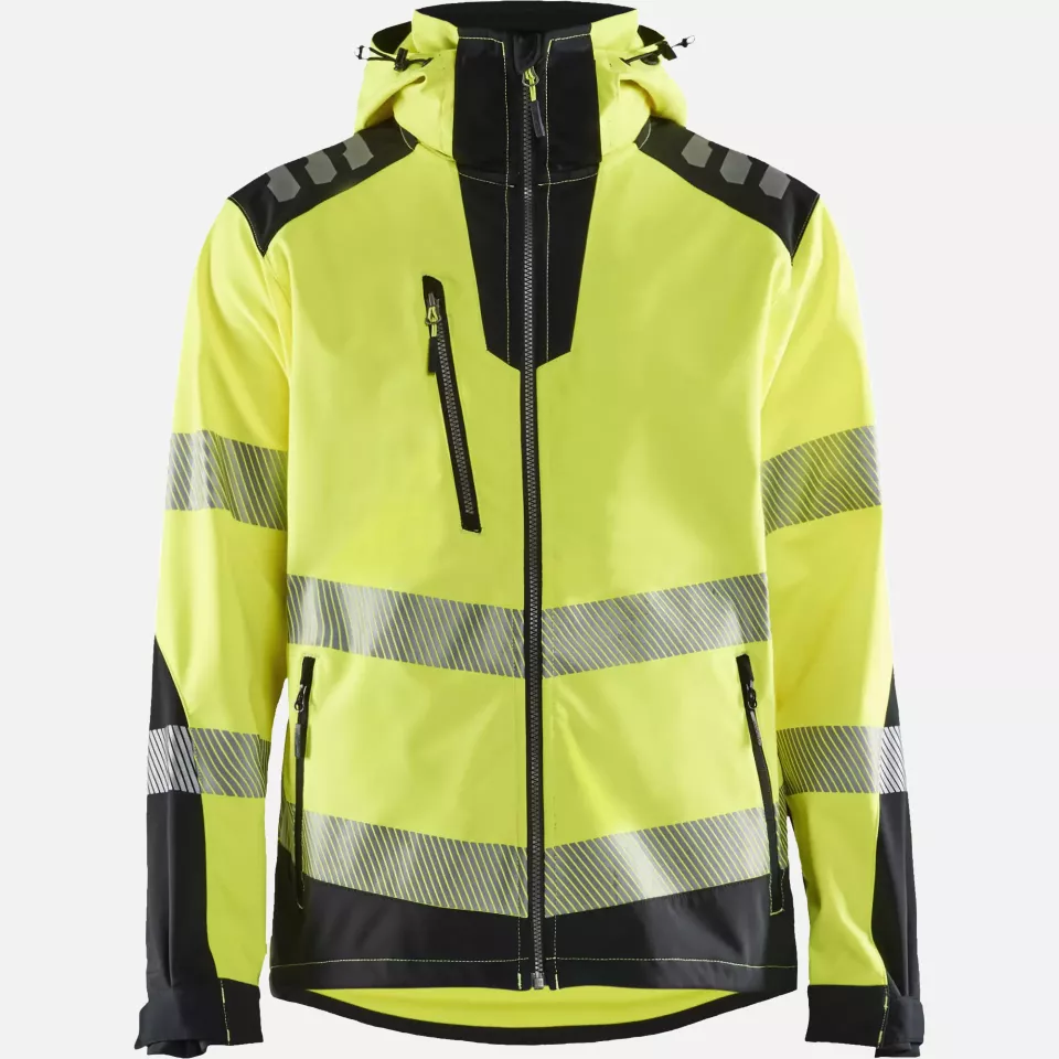 Blaklader 449125133399, High Vis Softshell Jacket, Yellow/Black, image 1, gallery thumbnail