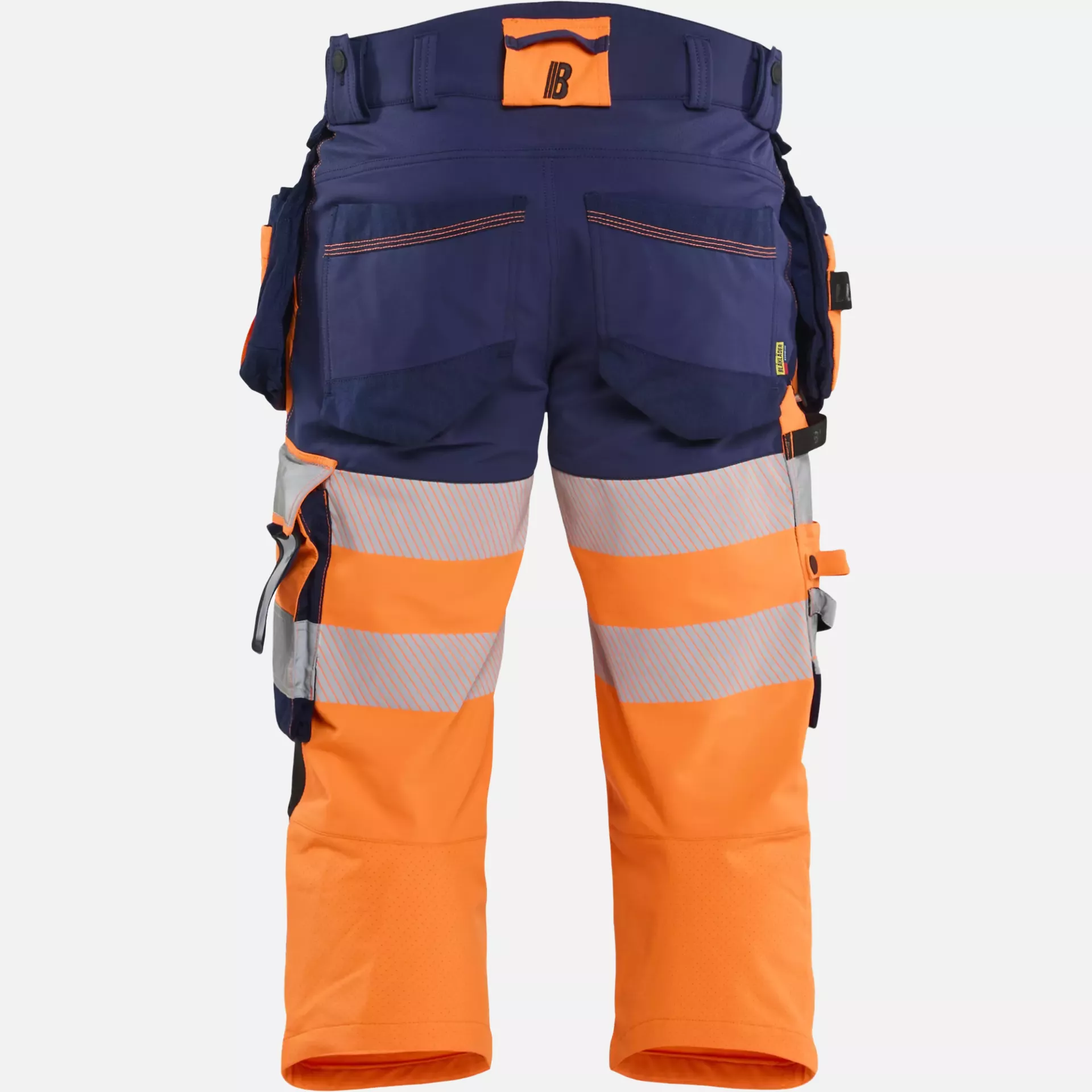 Blaklader 112316485389, High Vis 4-Way Stretch Pirate Trousers, Orange/Navy Blue, image 4