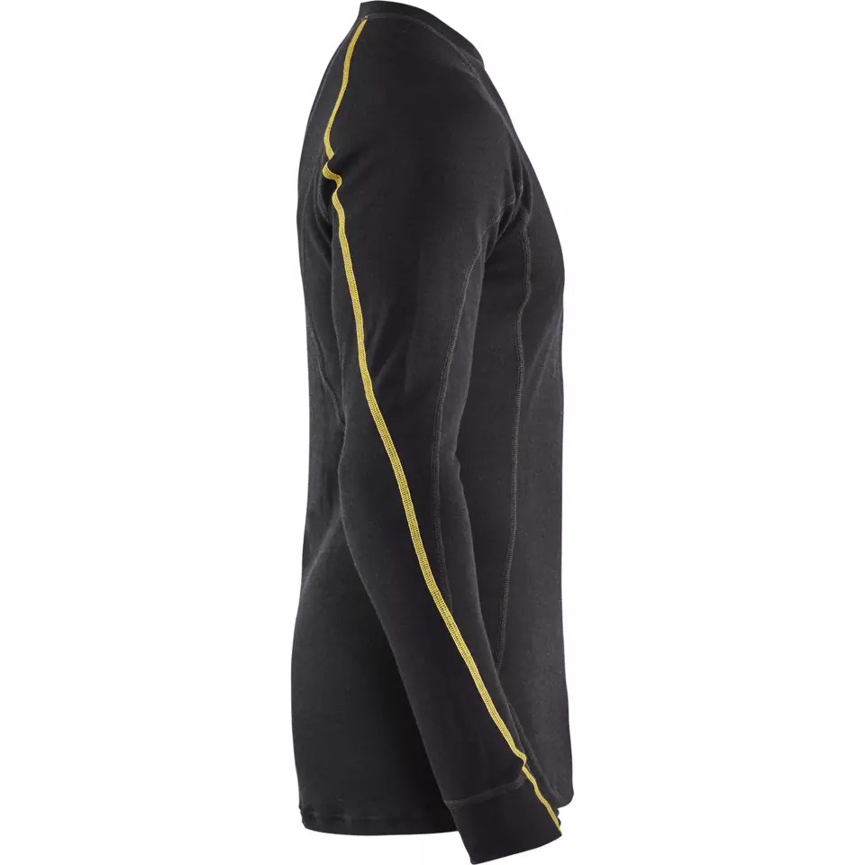 Blaklader 479410759900, Merino Wool Flame Resistant Undershirt, Black, image 2, gallery thumbnail