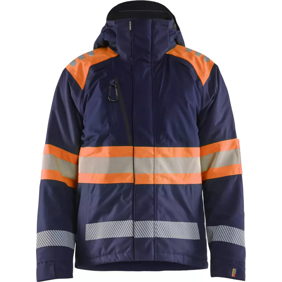 Blaklader 448019778953, High Vis Winter Jacket, Navy Blue/Orange, image 1, gallery thumbnail