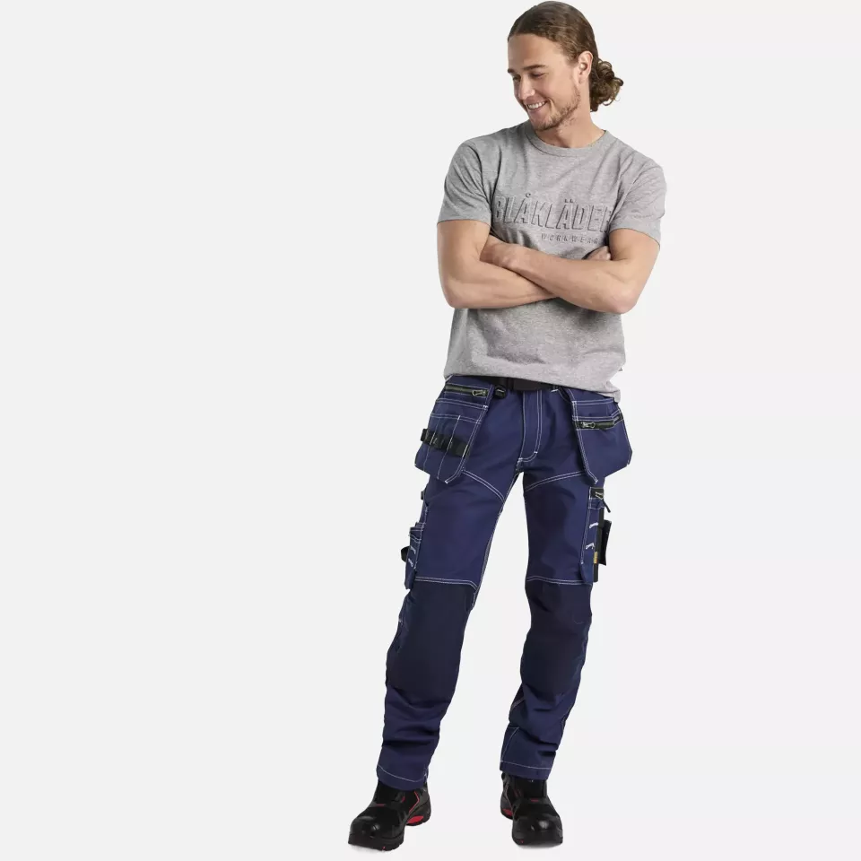Blaklader 179013708800, Stretch Craftsman Work Trousers, Navy, image 5, gallery thumbnail