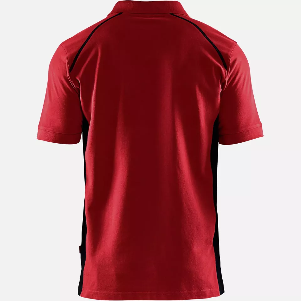 Blaklader 332410505699, Polo Shirt, Red/Black, image 4, gallery thumbnail
