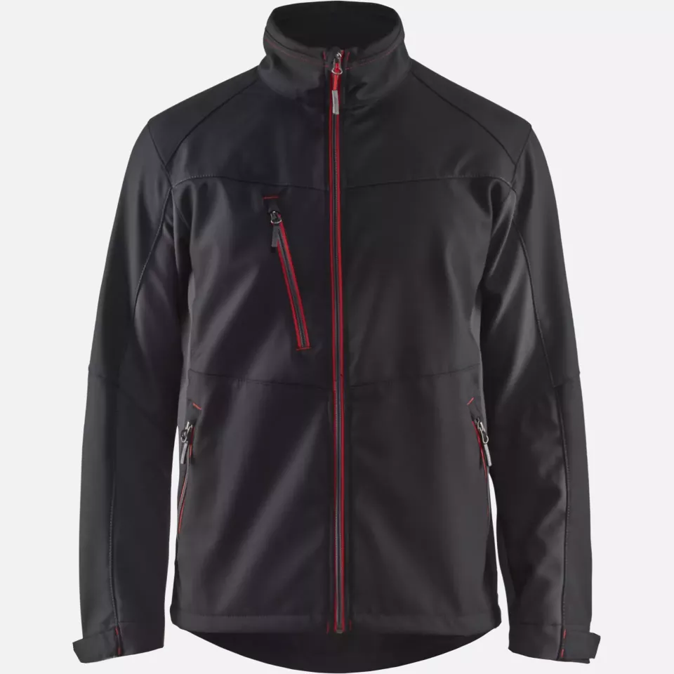 Blaklader 495025169956, Softshell Jacket, Black/Red, image 1, gallery thumbnail