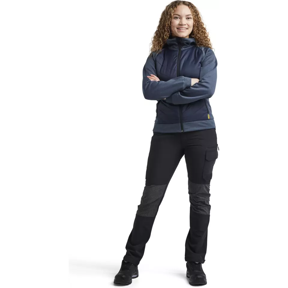 Blåkläder 346425338286, Women's Hybrid Sweatshirt, Dove Blue/Dark Navy, image 5, gallery thumbnail