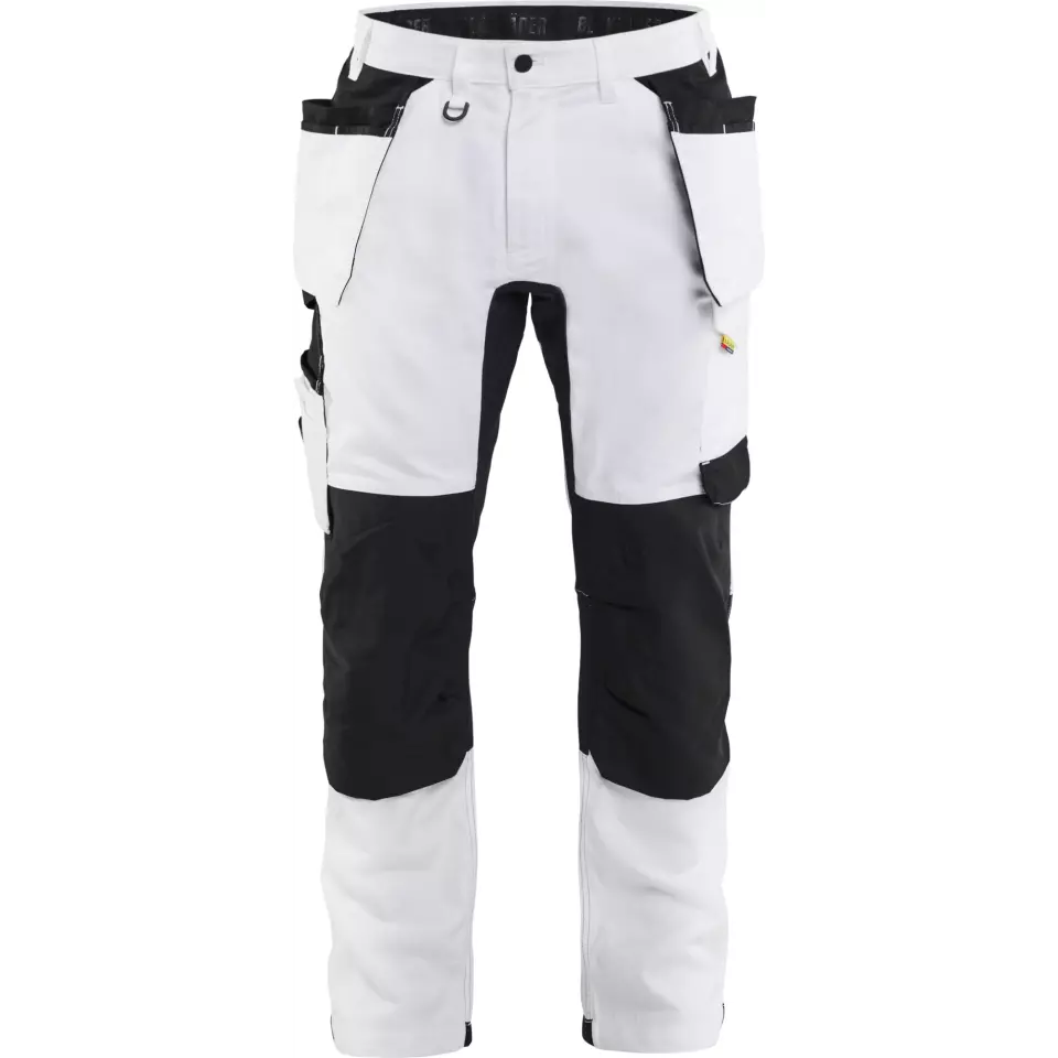 Blåkläder 177018321099, Stretch Painters Trousers, White/Black, image 1, gallery thumbnail