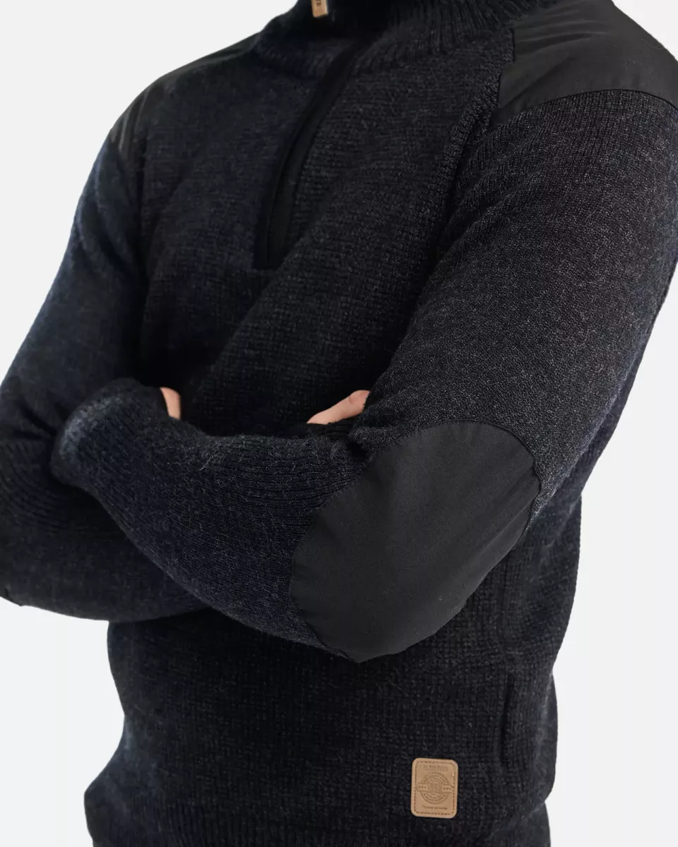 Blaklader 463010719899, Wool Sweatshirt, Dark Grey/Black, image 6, gallery thumbnail
