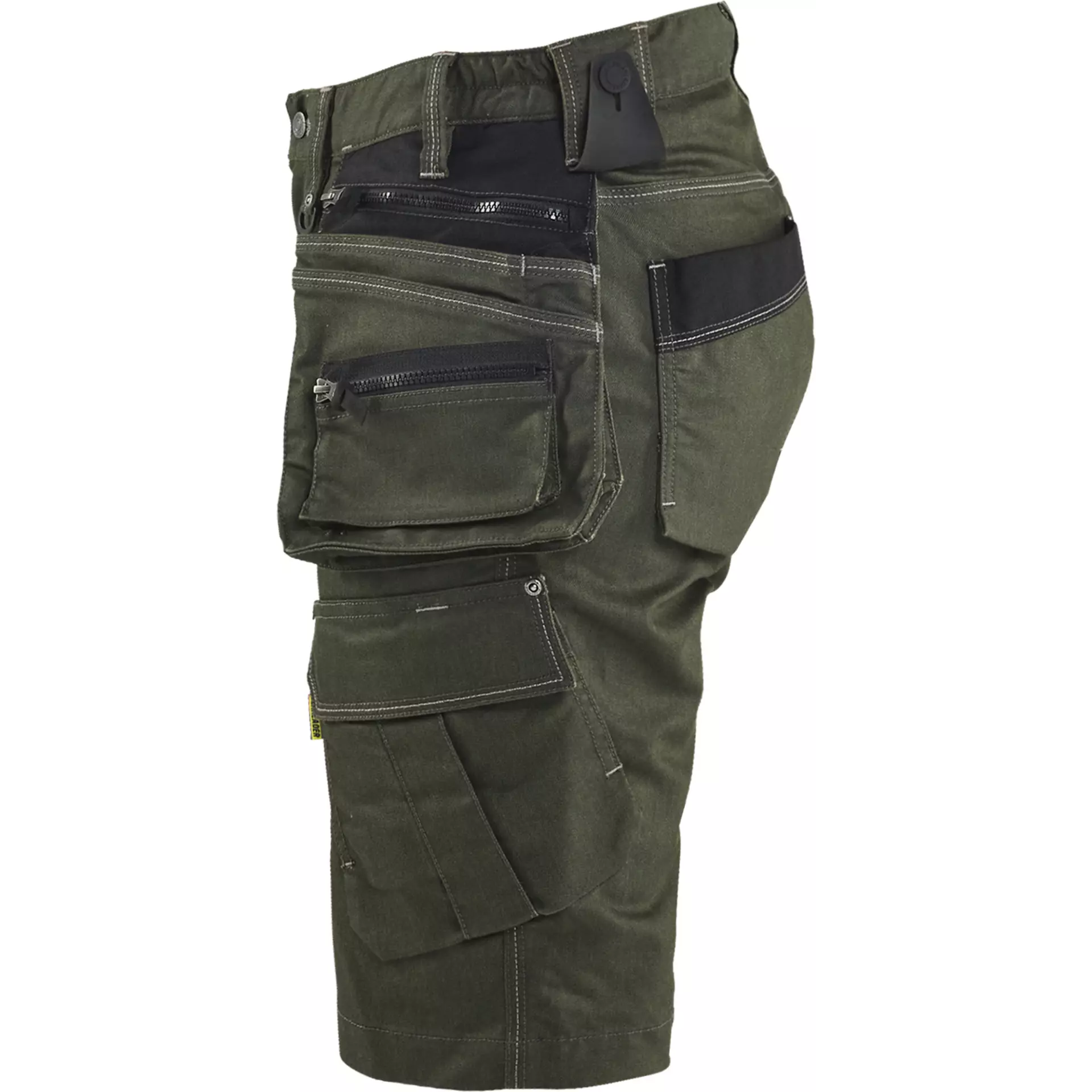 Blaklader 799211414298, X1900 Ladies Stretch Craftsman Shorts, Forest Green/Black, image 3