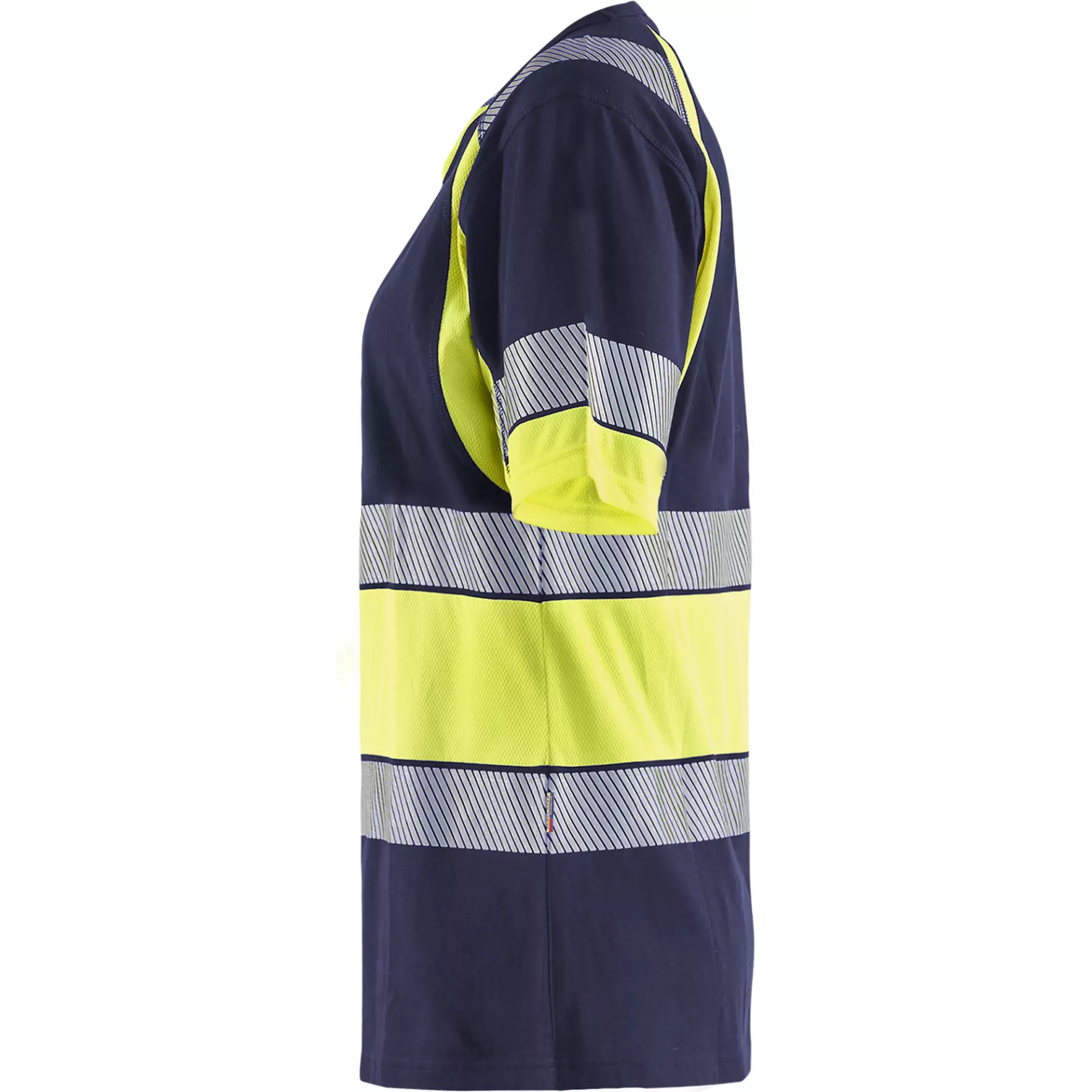 Blåkläder 341010308833, High Vis Women's T-Shirt, Navy Blue/Yellow, image 3