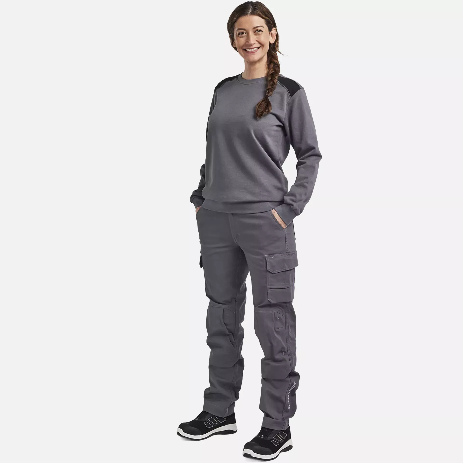 Blaklader 710613449600, Ladies Stretch Industrial Work Trousers, Medium Grey, image 5