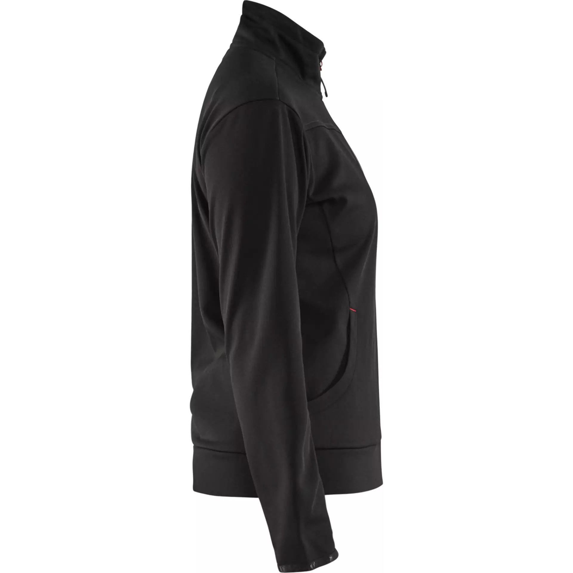 Blåkläder 339425269956, Ladies Zip Sweatshirt, Black/Red, image 2