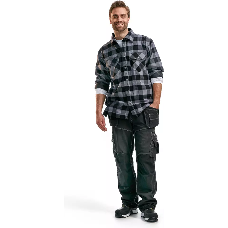 Blaklader 322511319799, Lined Flannel Shirt, Dark Grey/Black, image 5, gallery thumbnail