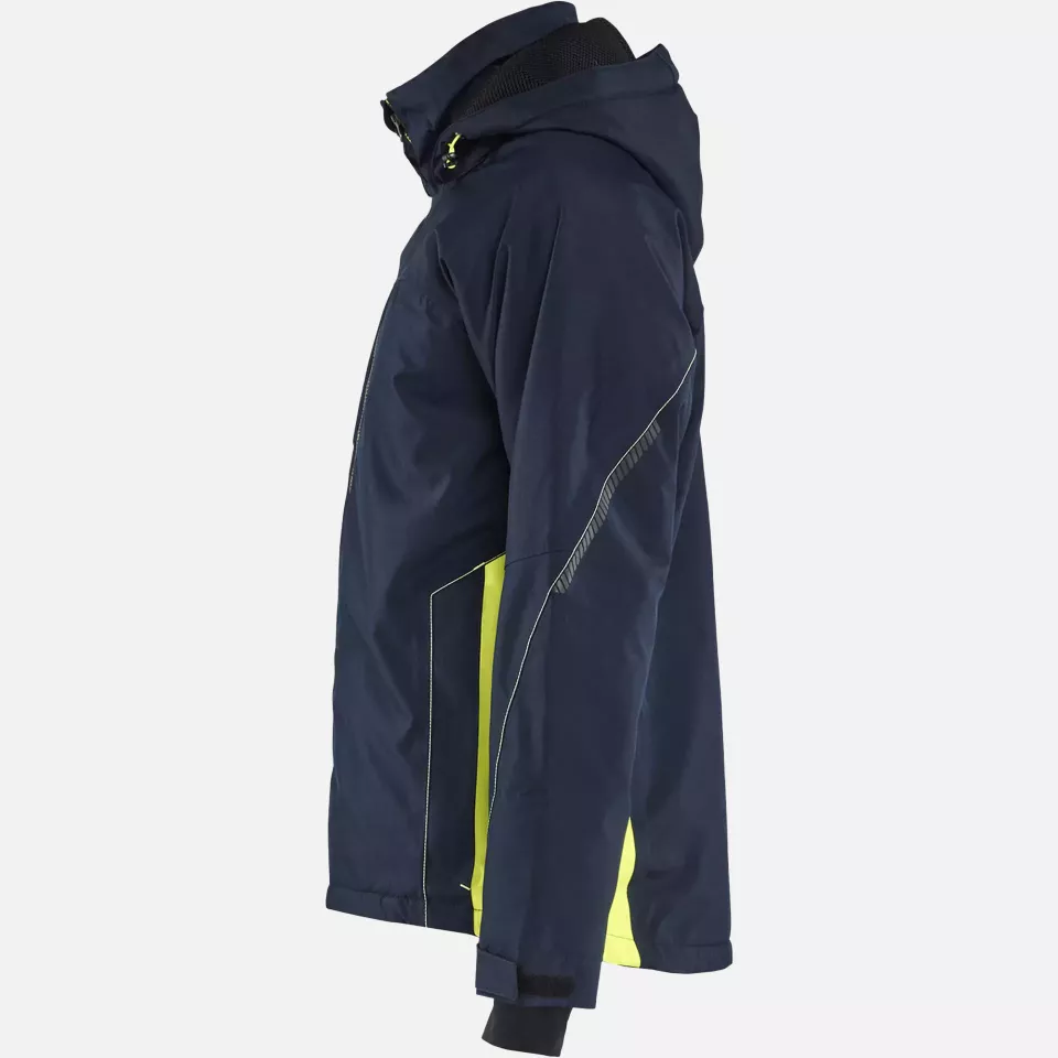 Blaklader 489019778633, Lined Lightweight Winter Jacket, Dark Navy/Yellow, image 3, gallery thumbnail