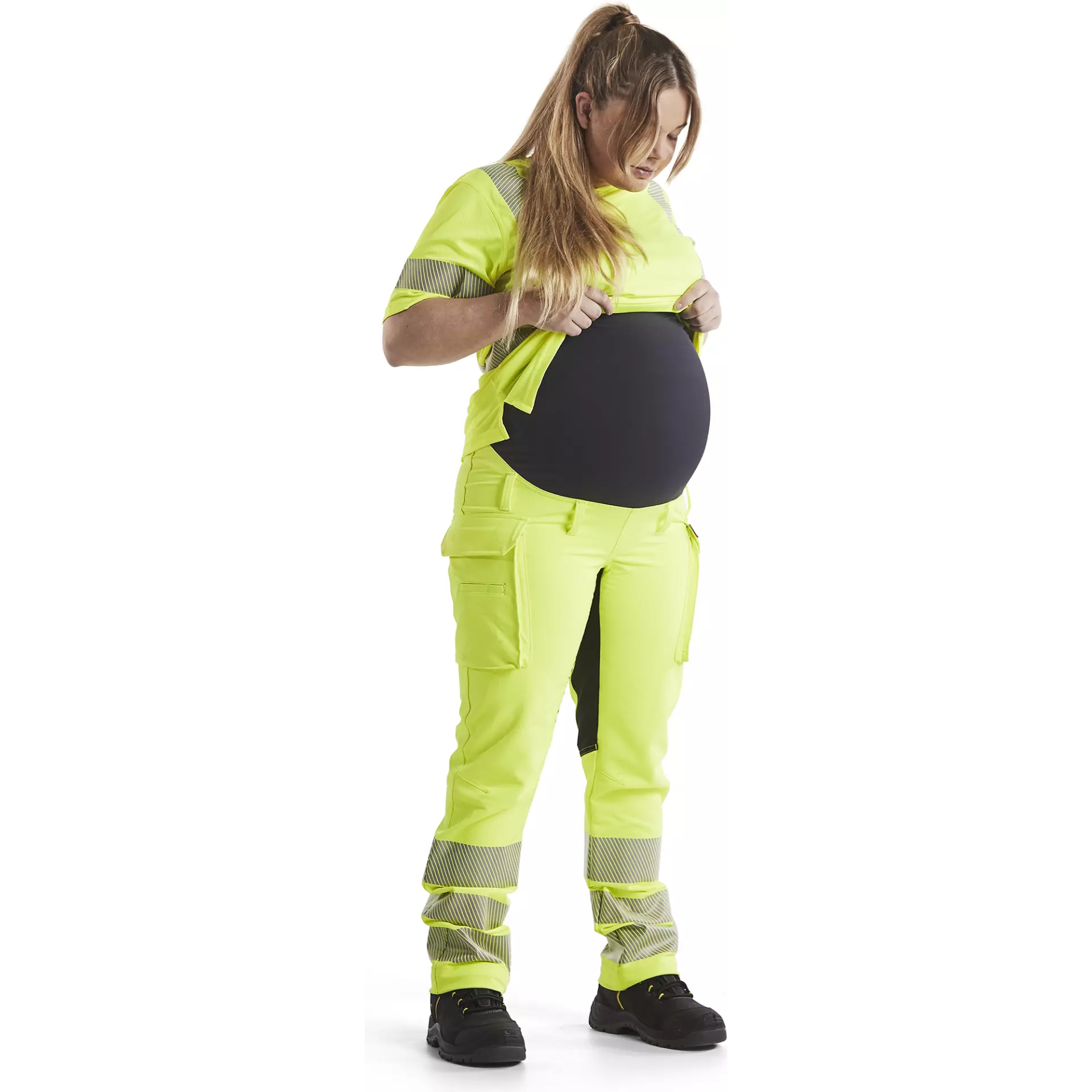 Blåkläder 710016423399, High Vis 4-Way Stretch Maternity Trousers, Yellow/Black, image 5