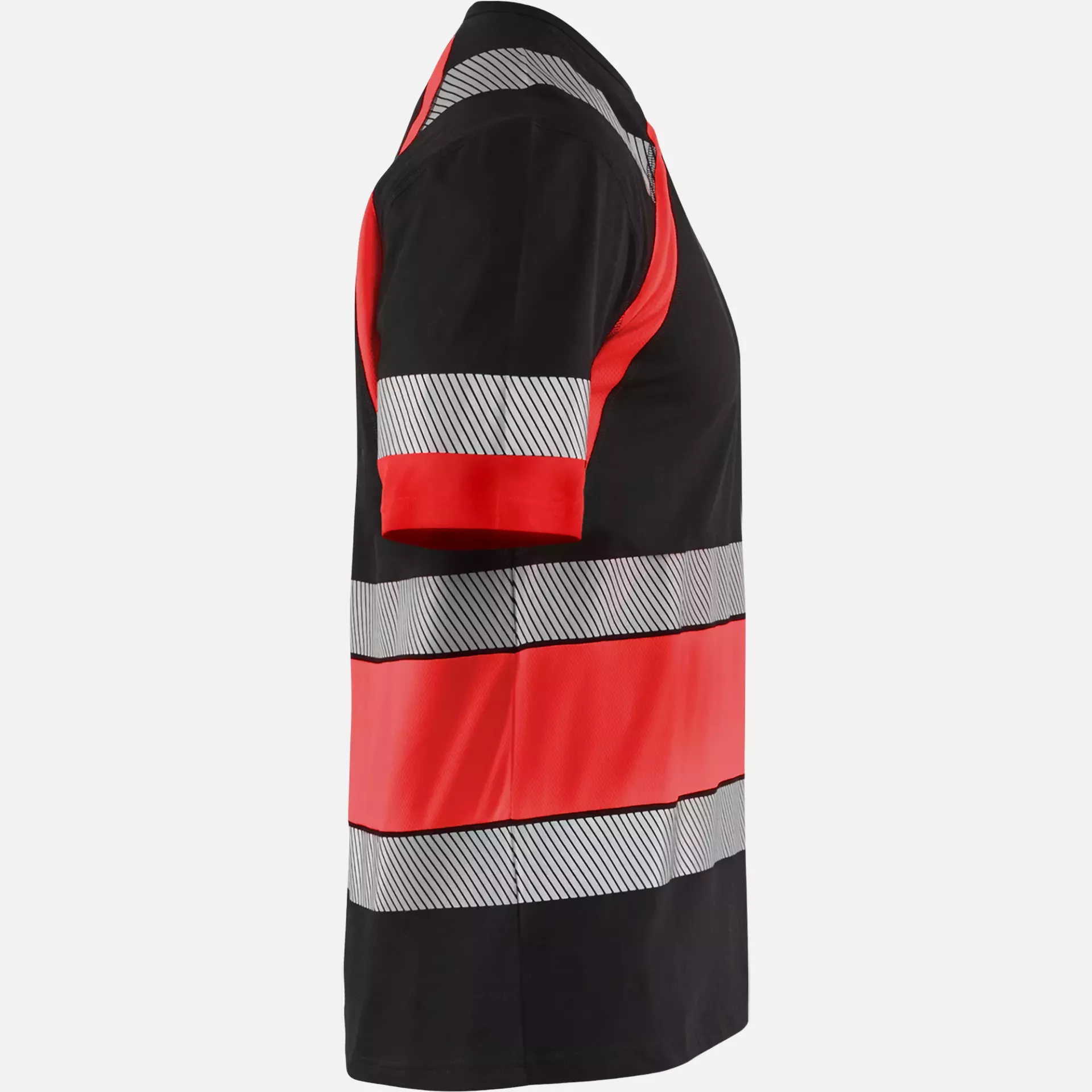 Blaklader 342110309955, High Vis T-Shirt, Schwarz/High Vis Rot, image 2