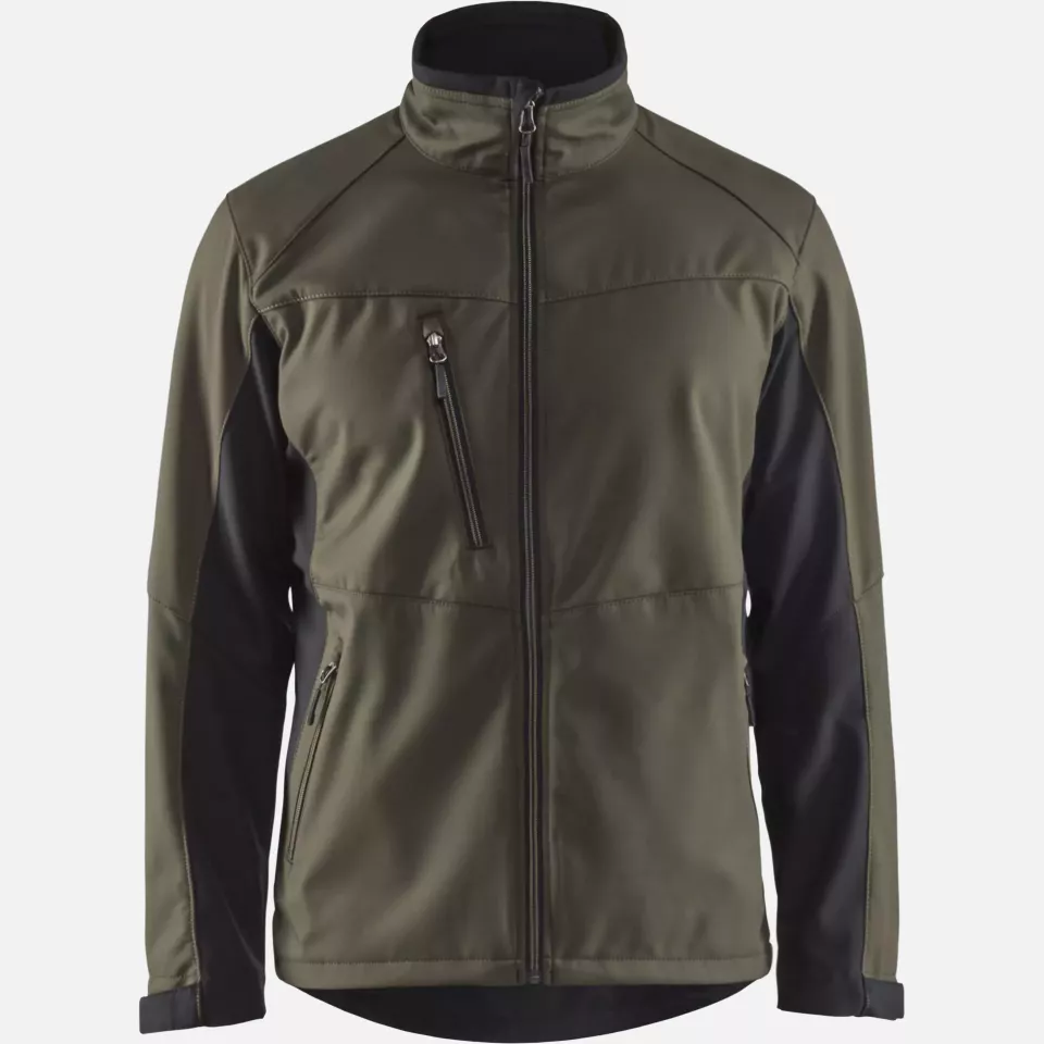 Blaklader 495025164599, Softshell Jacket, Dark Olive Green/Black, image 1, gallery thumbnail