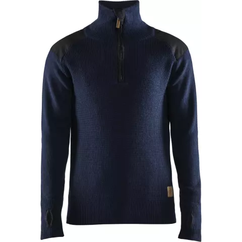 Blaklader Wool Sweatshirt, Dark Navy/Dark Grey