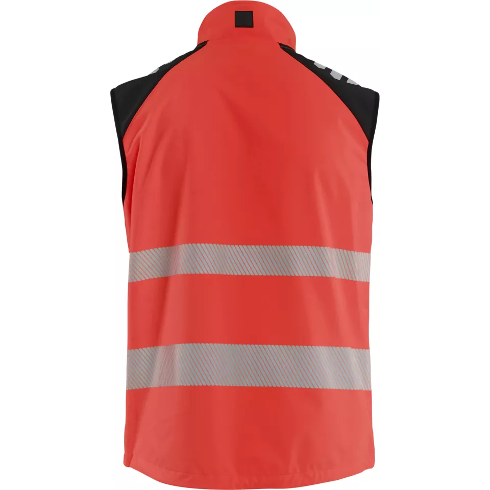 Blaklader 309125135599, Hi-Vis Softshell Vest, High Vis Red/Black, image 4, gallery thumbnail