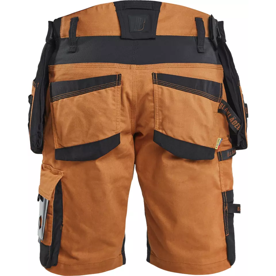 Blaklader 197211494099, STRIKER Stretch Craftsman Shorts, Rust/Black, image 4, gallery thumbnail