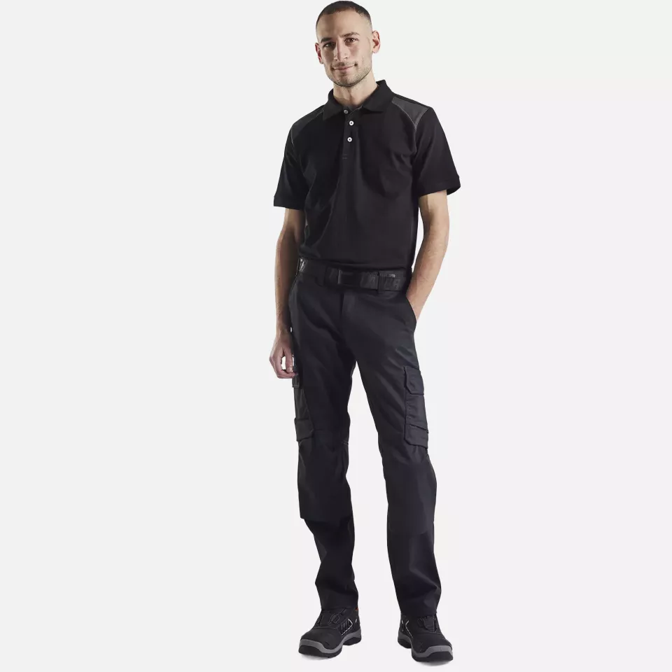 Blaklader 332410509998, Polo Shirt, Black/Dark Grey, image 5, gallery thumbnail