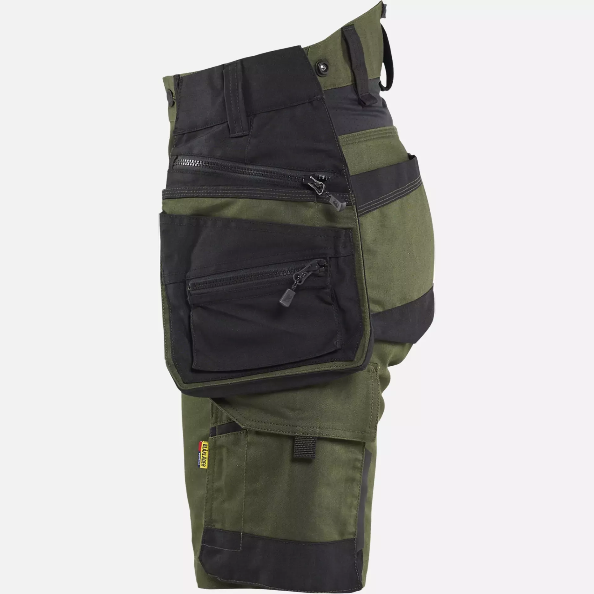 Blaklader 717511494298, STRIKER Ladies Stretch Craftsman Shorts, Forest Green/Black, image 3