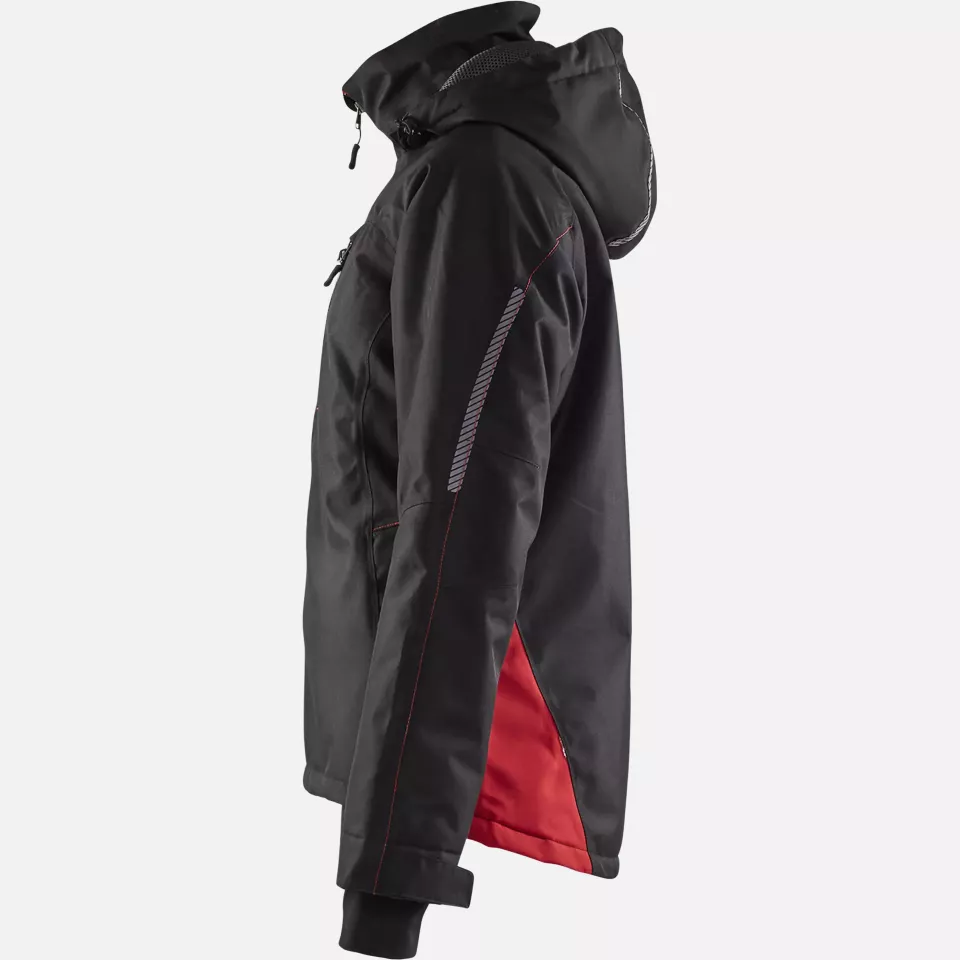 Blaklader 497219779956, Damen Gefütterte Leichte Winterjacke, Schwarz/Rot, image 3, gallery thumbnail