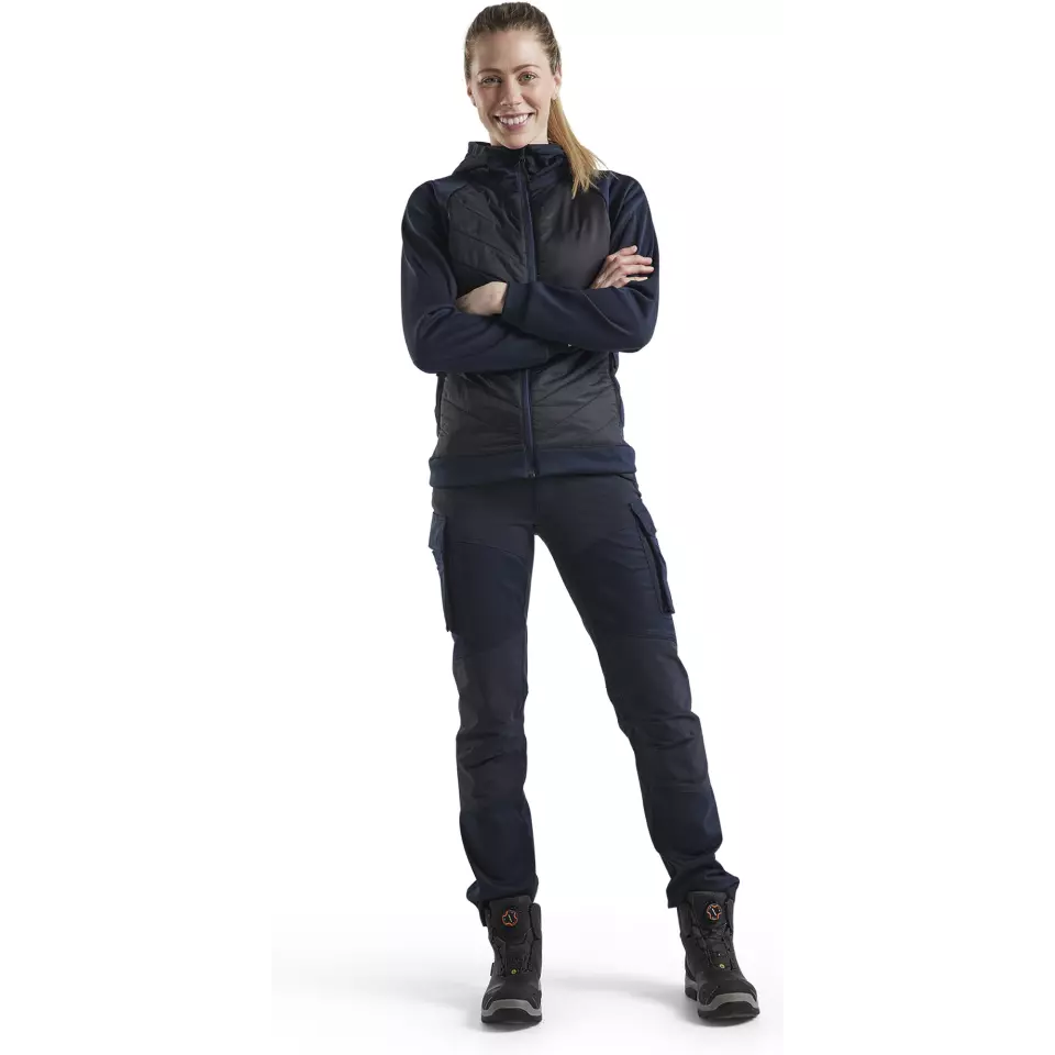 Blåkläder 346425268699, Ladies Hybrid Sweatshirt, Dark Navy/Black, image 5, gallery thumbnail