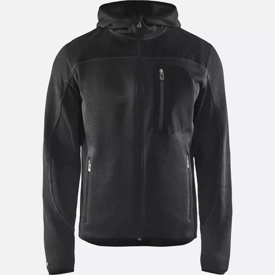 Blaklader 493021179799, Softshell Knitted Jacket, Dark Grey/Black, image 1, gallery thumbnail