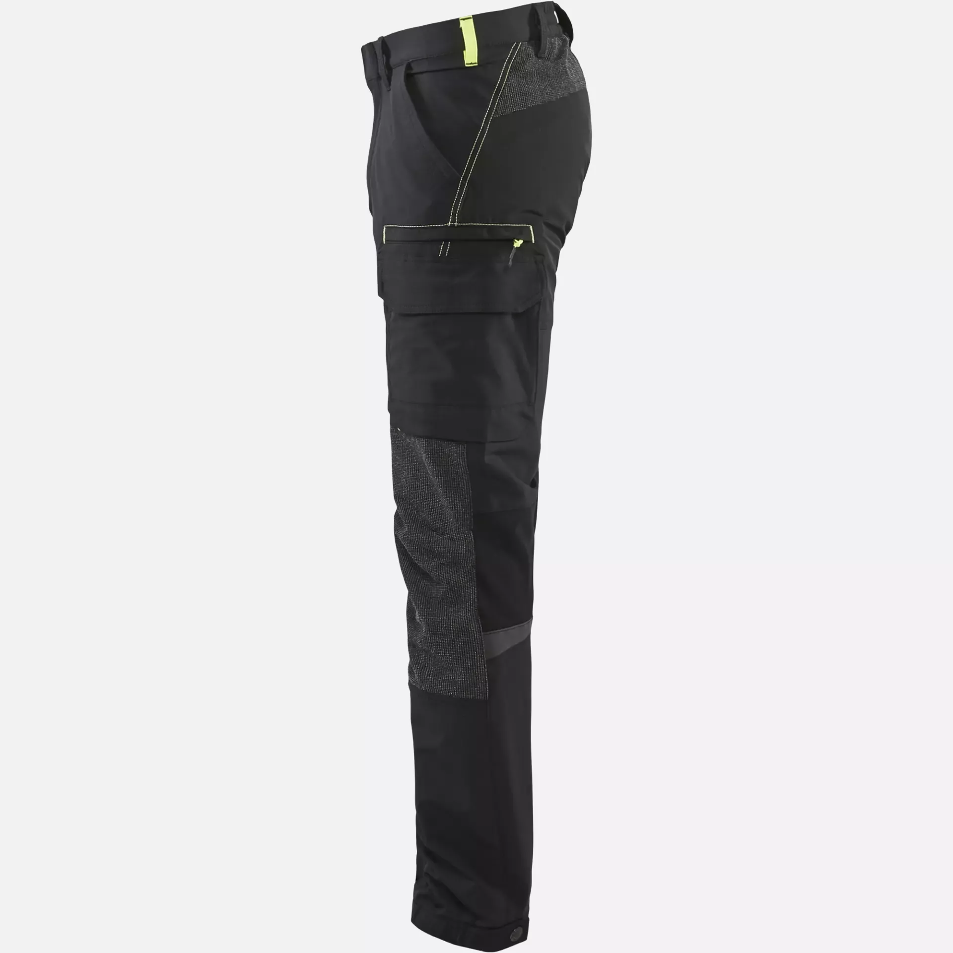 Blaklader 142216459933, 4-Way Service Stretch Work Trousers, Black/Yellow, image 3