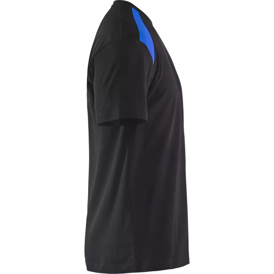 Blåkläder 337910429985, T-Shirt, Black/Cornflower Blue, image 2, gallery thumbnail