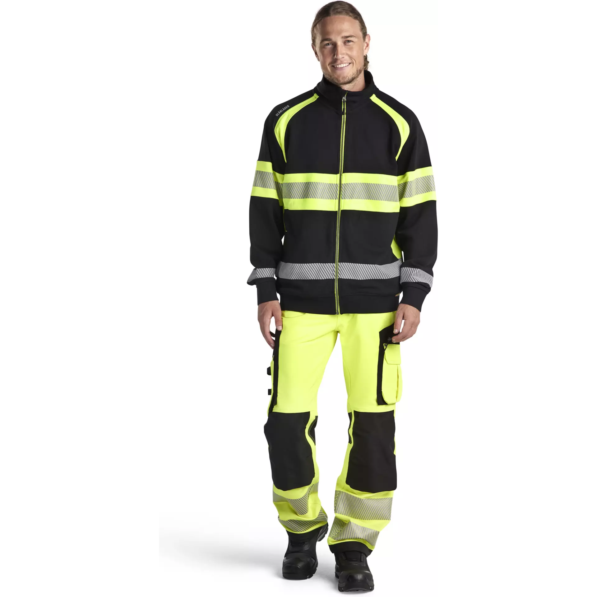 Blåkläder 355111589933, High Vis Sweatjacke, Schwarz/Gelb, image 5