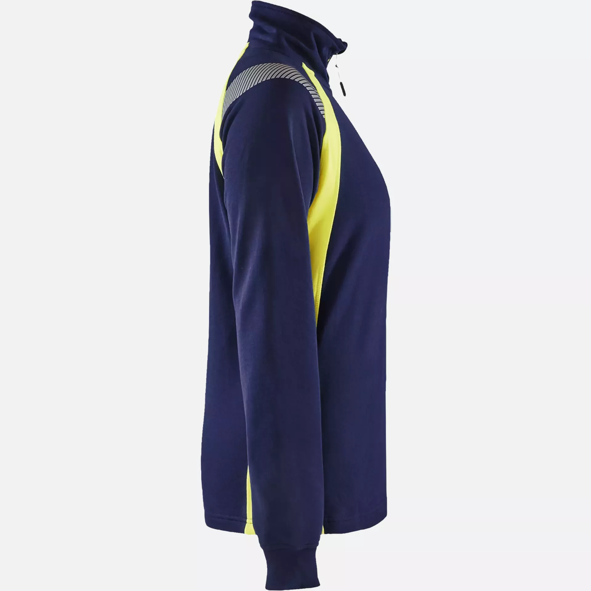 Blaklader 340311588933, Women's Half-Zip Sweatshirt, Navy/ Yellow, image 2