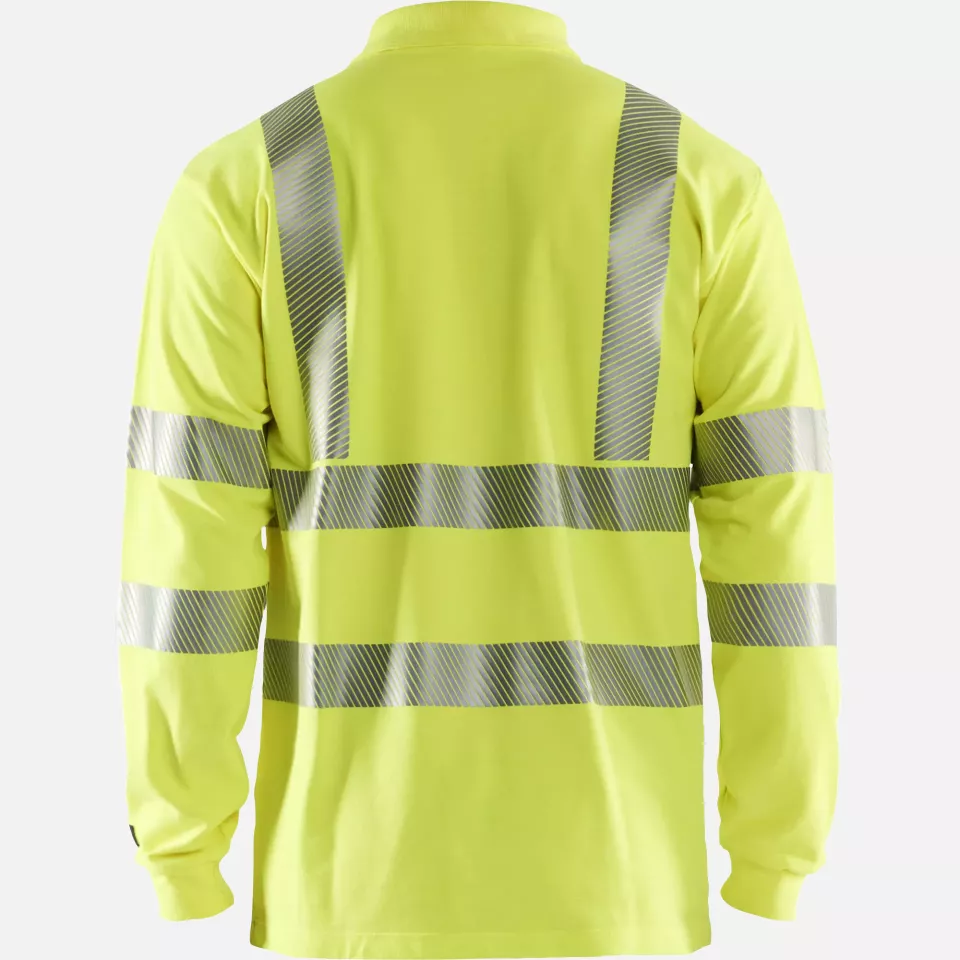 Blaklader 343917413300, Long Sleeve Multinorm Polo Shirt, Yellow, image 4, gallery thumbnail