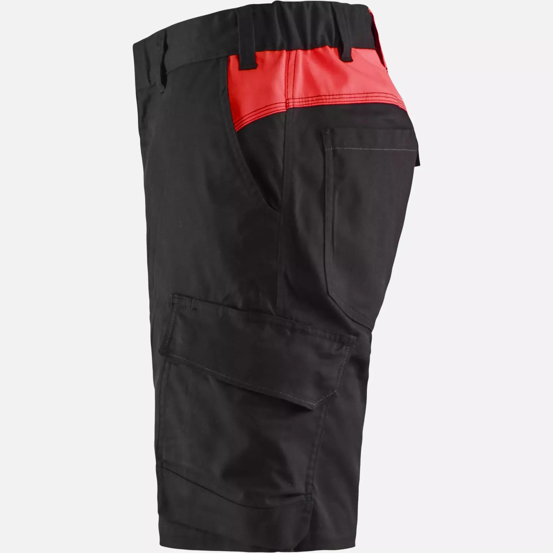 Blaklader 144618329956, Industry Stretch Shorts, Black/Red, image 3