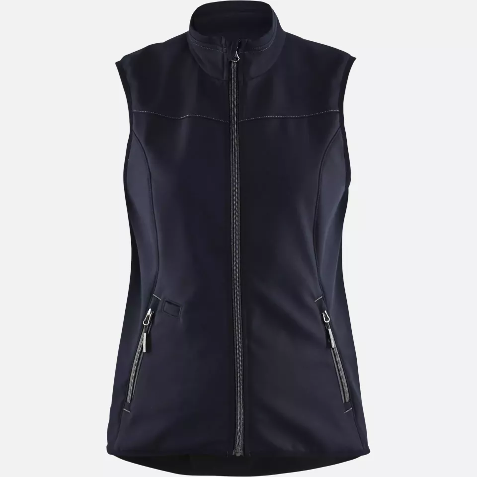 Blaklader 385125168699, Ladies Softshell Vest, Dark Navy/Black, image 1, gallery thumbnail