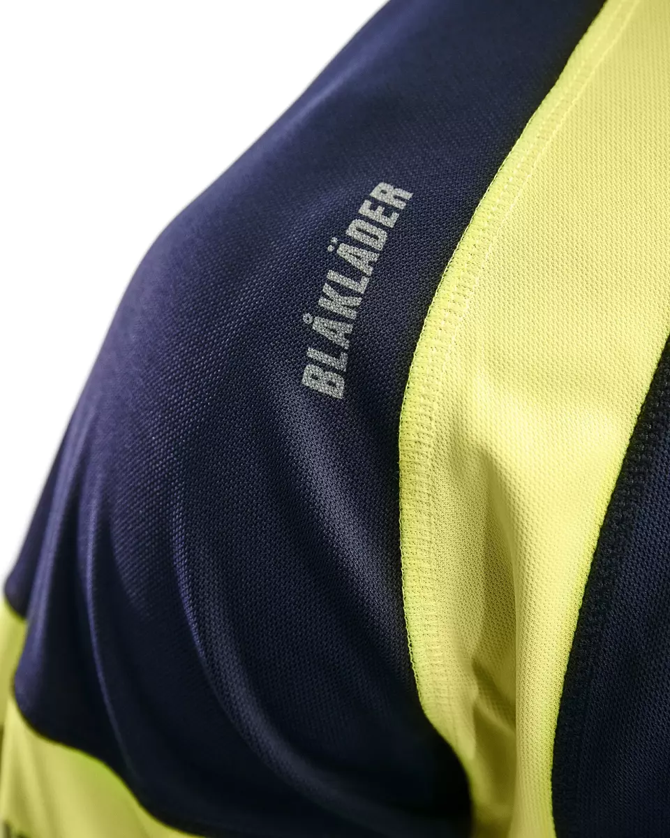 Blaklader 333710518933, High Vis UV Protection T-Shirt, Navy Blue/ Yellow, image 7, gallery thumbnail