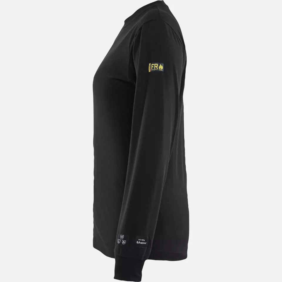 Blaklader 346717379900, Ladies Flame Resistant Long Sleeve Shirt, Black, image 3, gallery thumbnail