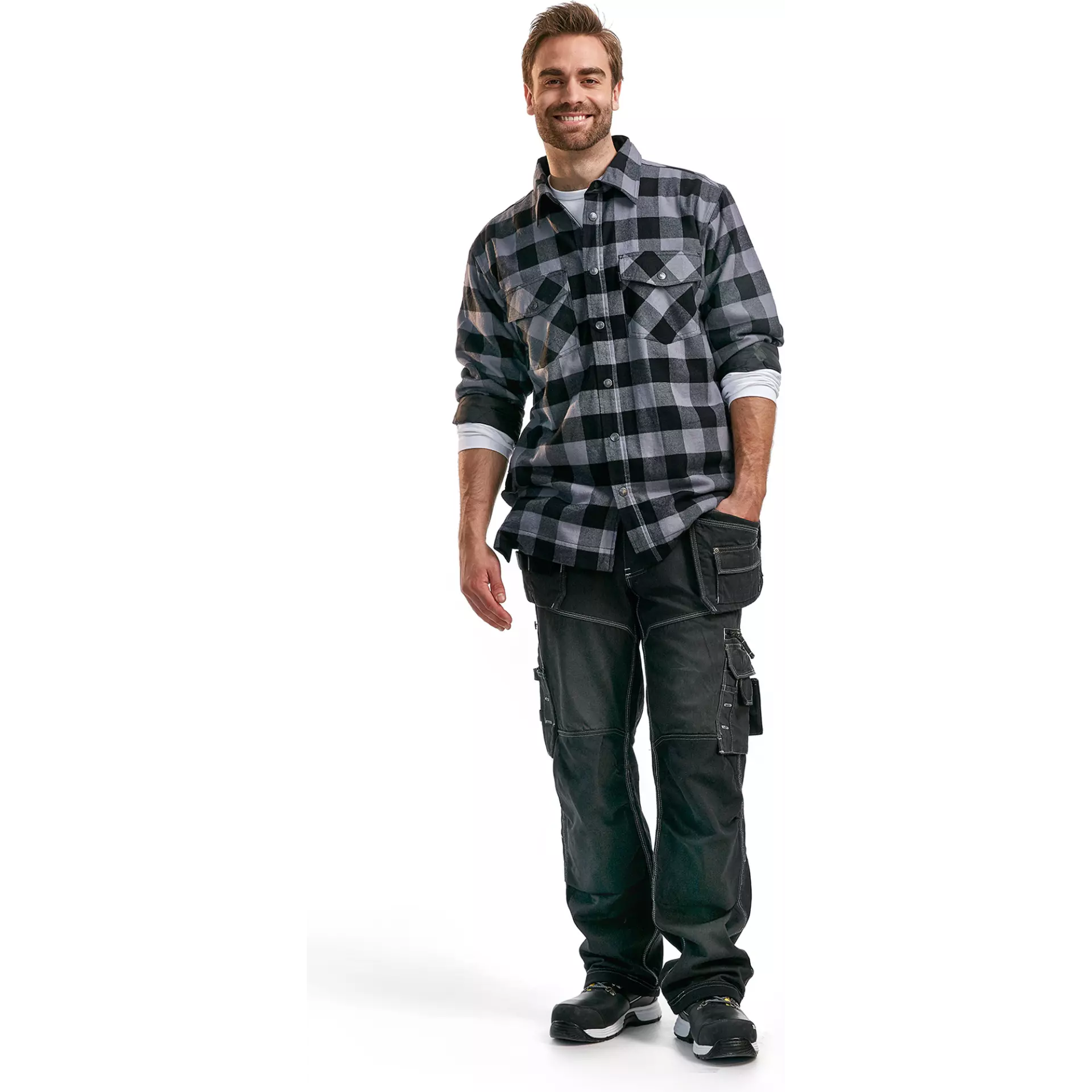 Blaklader 322511319799, Lined Flannel Shirt, Dark Grey/Black, image 5