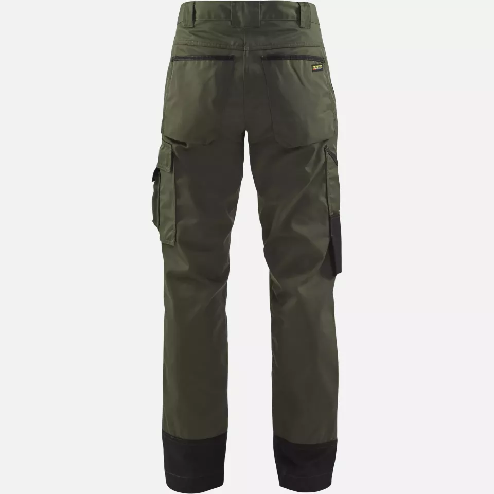 Blaklader 715418354699, Women's Garden Work Trousers, Army Green/Black, image 3, gallery thumbnail