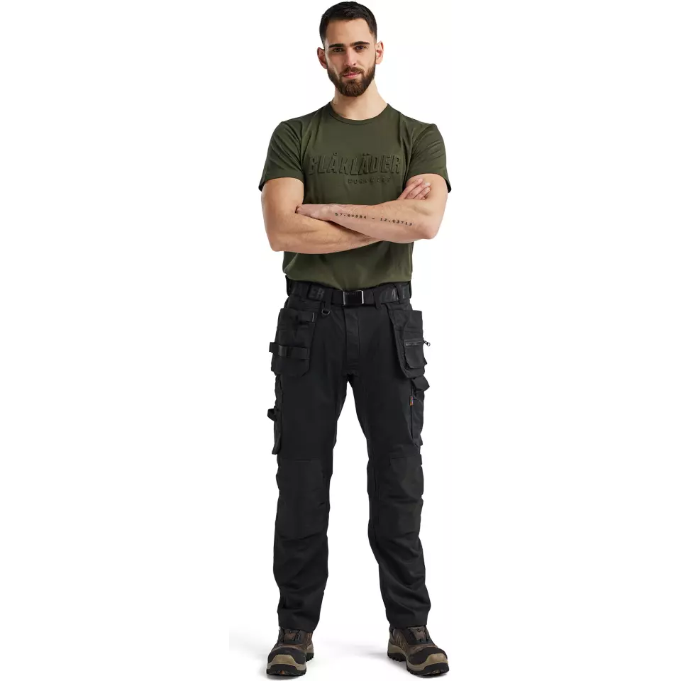 Blåkläder 175018329900, Stretch Craftsman Work Trousers, Black, image 5, gallery thumbnail