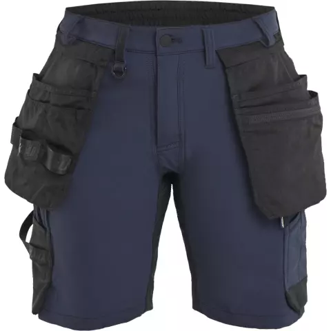 Blaklader Women's 4-Way Stretch Craftsman Shorts, Dark Navy/Black