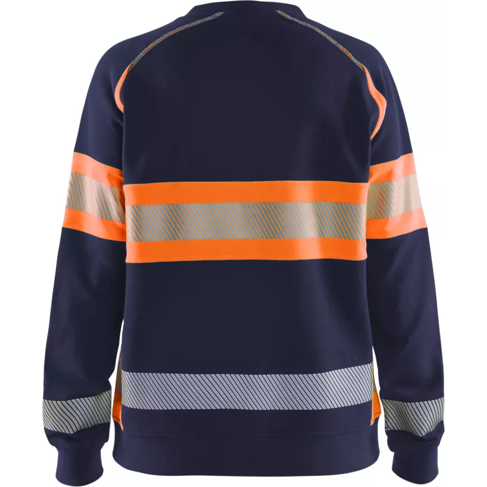 Blåkläder 340911588953, High Vis Women's Sweatshirt, Navy Blue/Orange, image 4, gallery thumbnail