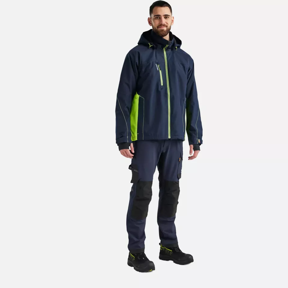 Blaklader 489019778633, Lined Lightweight Winter Jacket, Dark Navy/Yellow, image 5, gallery thumbnail