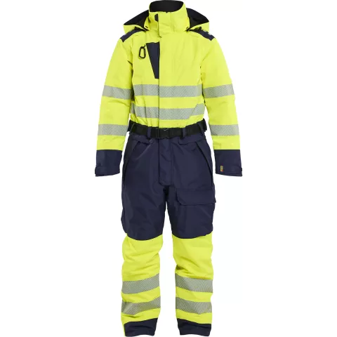 Blaklader Ladies High Vis Winter Coverall, High Vis Yellow/Navy