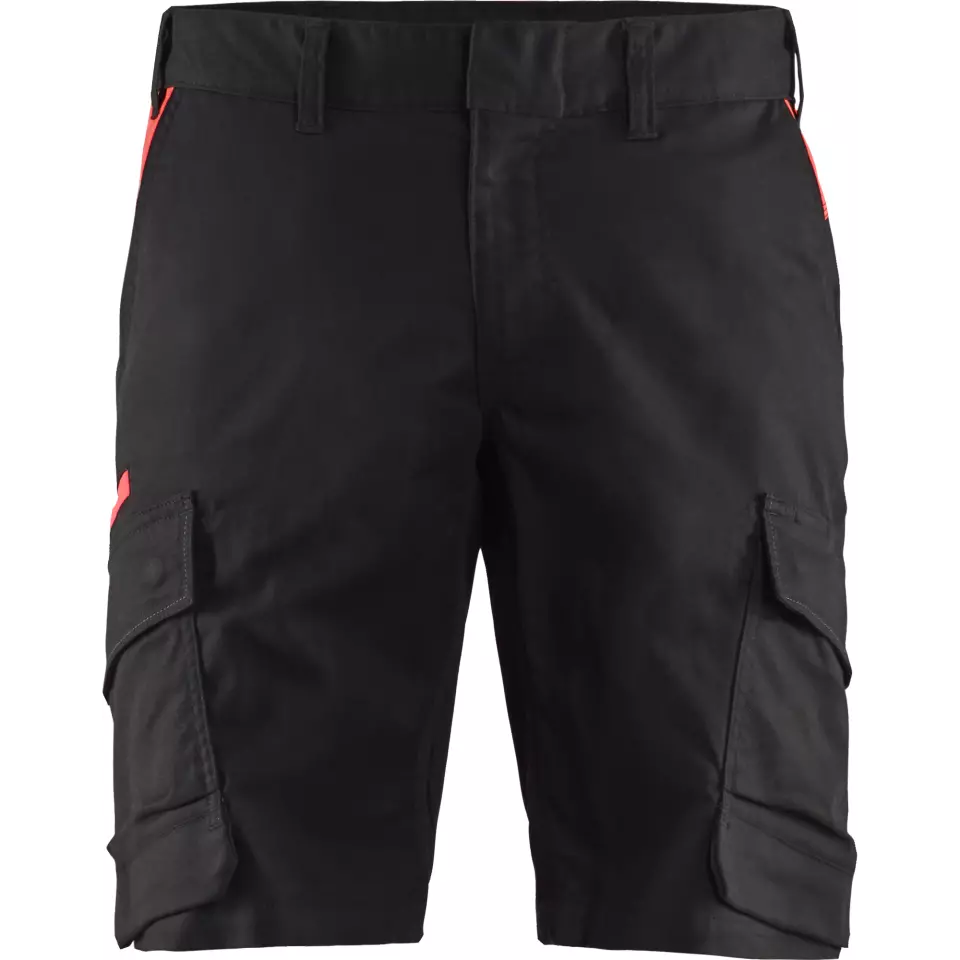 Blaklader 144618329956, Industry Stretch Shorts, Black/Red, image 1, gallery thumbnail